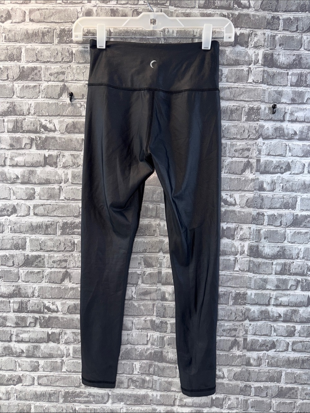 ZYIA athletic faux leather Black High-Waist Performance Leggings